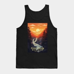 Great Smoky Mountains national park vintage travel poster Tank Top